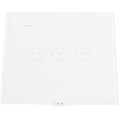Interrupteur mural tactile intelligent WiFi, contrôle APP pour portes électriques de porte de Garage rideau AC 95-250V ABS ignifuge + verre trempé(blanc)