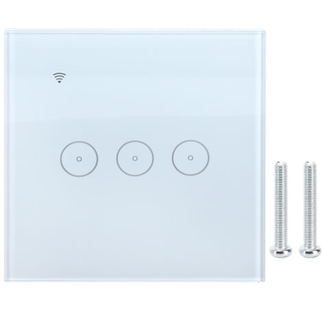 Interrupteur Mural Tactile Intelligent WiFi, Télécommande pour Maison Connectée 95‑250V AC 10A