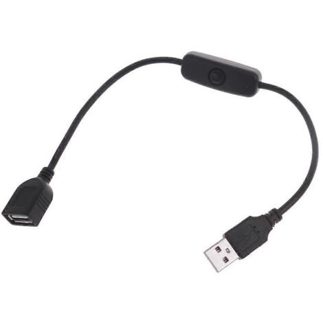 Interrupteur ON/OFF avec câble de prolongation pour lampe USB, ventilateur USB, adaptateur secteur - Commutateur 501