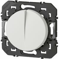 Interrupteur ou va-et-vient - 10A + Bouton Poussoir - 6A Dooxie Blanc - Legrand