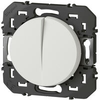 Interrupteur ou va-et-vient - 10A + Bouton Poussoir - 6A Dooxie Blanc - Legrand