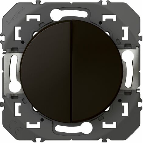 Interrupteur ou va-et-vient 10A + Bouton Poussoir 6A Dooxie - Noir - Legrand