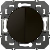 Interrupteur ou va-et-vient 10A + Bouton Poussoir 6A Dooxie - Noir - Legrand