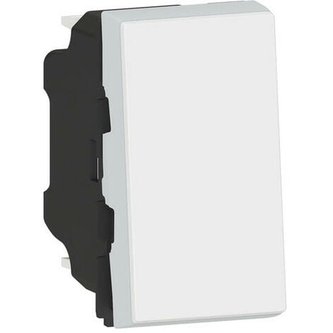 Interrupteur ou va-et-vient 10AX 250V~ Mosaic Easy-Led 1 module - blanc - 077001L