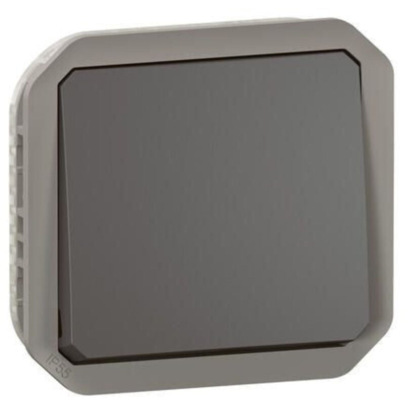 Va-et-vient étanche composable plexo Legrand 10AX 250V - anthracite 069801L