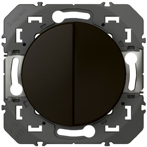 Interrupteur ou va-et-vient 10A + Bouton Poussoir 6A Dooxie - Noir - Legrand