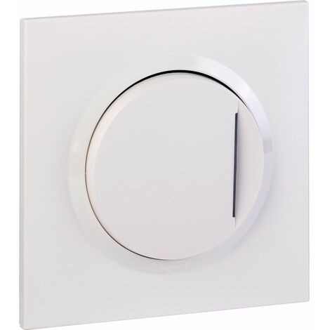 Interrupteur ou va-et-vient avec voyant blanc 10 AX Dooxie one - Legrand