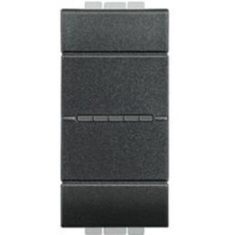 Interrupteur ou va et vient Livinglight 16AX 250V Anthracite 1 module BTICINO BTL4053AN
