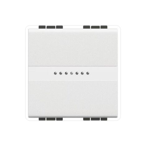 Interrupteur ou va et vient Livinglight 16AX 250V Blanc 2 modules automatique BTICINO BTN4053M2AN