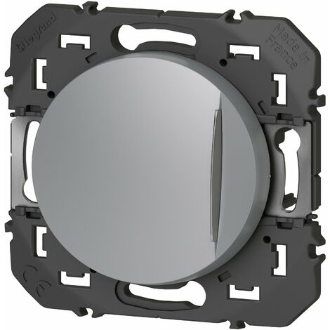 Interrupteur ou va-et-vient - Voyant lumineux Dooxie - Aluminium - Legrand