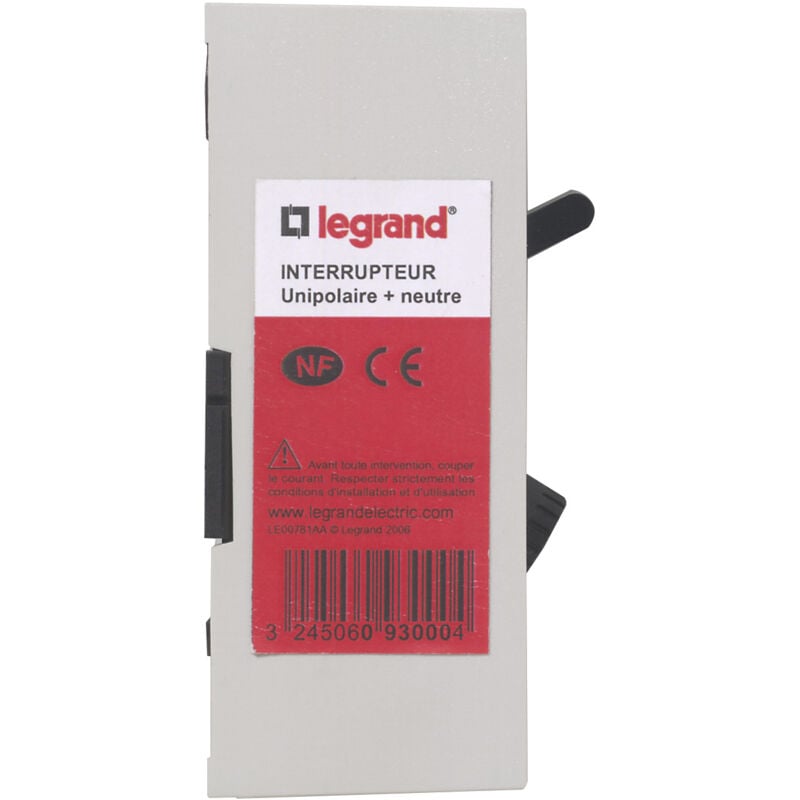 Interrupteur Pac - Unipolaire + neutre - Puissance maxi 4600W - Legrand