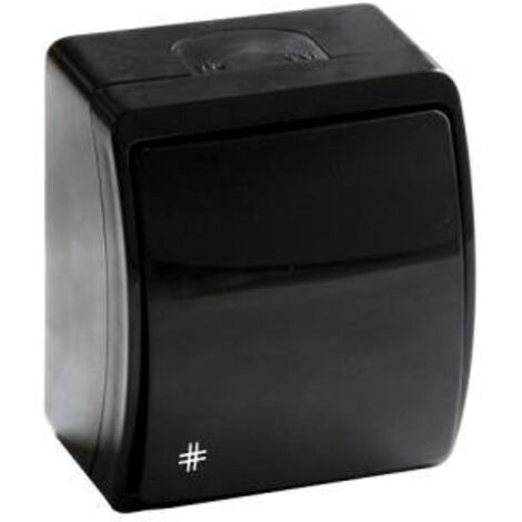 Interrupteur permutateur étanche noir IP44 KOALA