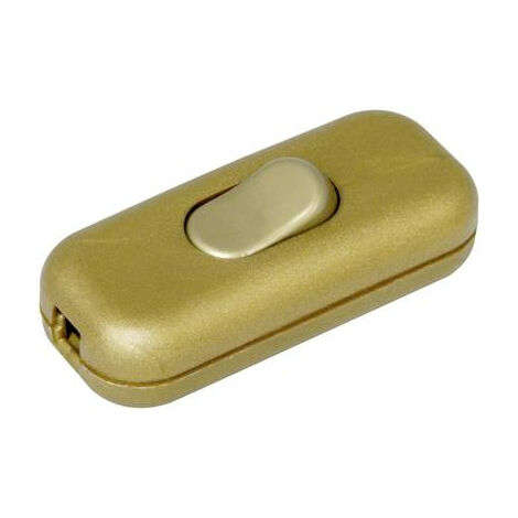 INTERRUPTEUR POUR CÂBLE SOUPLE KOPP 191307003 AVEC DÉCHARGE DE TRACTION OR 1 X OFF/ON 2 A 1 PC(S)