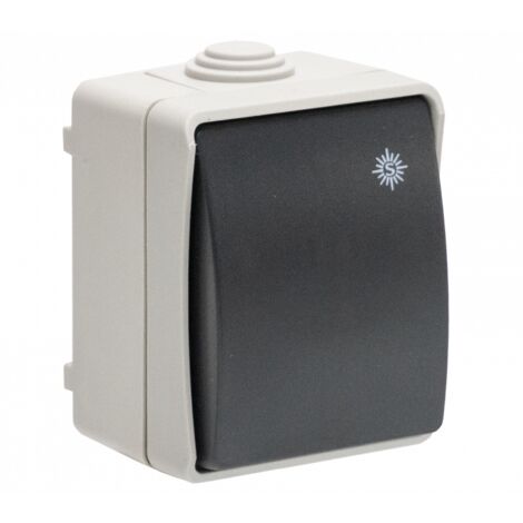 Interrupteur poussoir étanche IP54 – Montage saillie – 10A – Thermoplastique sans halogène – Pour installation intérieure et extérieure – Nalto