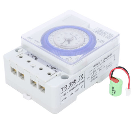 Interrupteur programmable TB‑388 24h avec moteur pas à pas à quartz, pour AC 100‑240V 50/60Hz