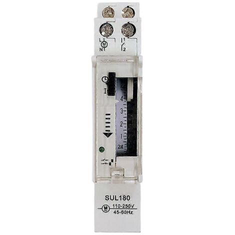 Interrupteur Programmateur Analogique 24H 250V 16A pour Relais Électrique