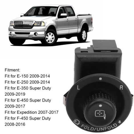 Interrupteur Rétroviseur Électrique 7L1Z17B676AA avec Repliage pour Ford E‑150 E‑250 E‑350 E‑450 F‑450