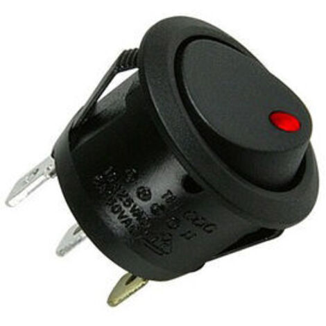 Interrupteur rond à led rouge