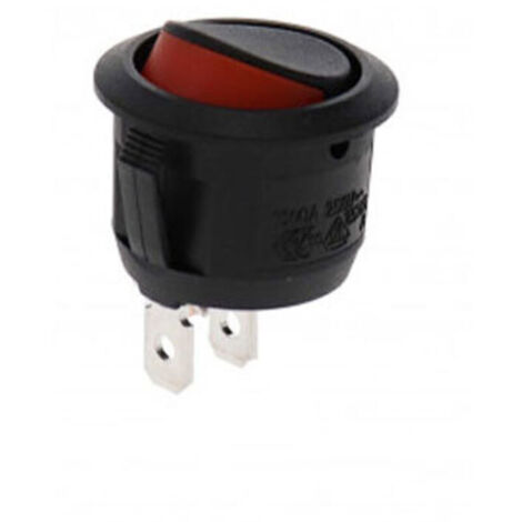 Interrupteur rond à repere rouge