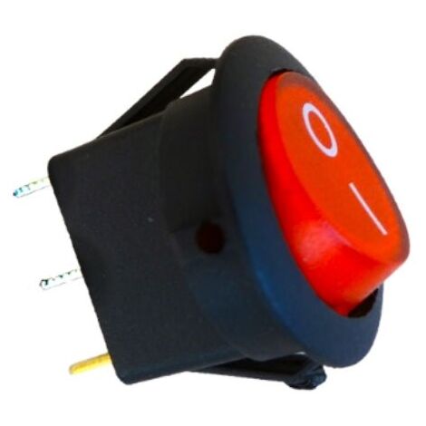 Interrupteur Rond Encastrable 6,5A NOIR - SILAMP