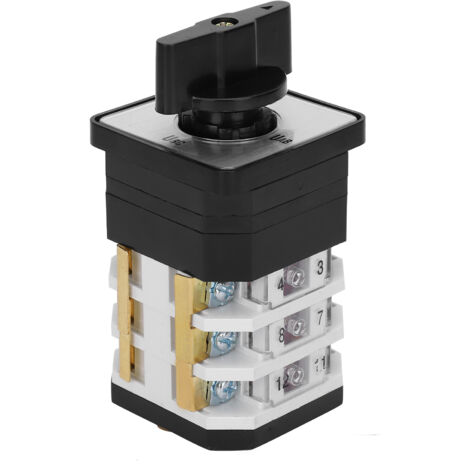 Interrupteur Rotatif Électrique Universel LW12D‑16YH3/3 16A 4 Positions 220V‑380V pour Commutateur Cam