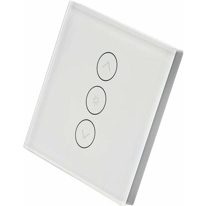 Interrupteur rétroéclairable, WiFi encastrable, Variateur d'intensité, Compatible avec Alexa et Google Home, Remplace votre interrupteur classique,