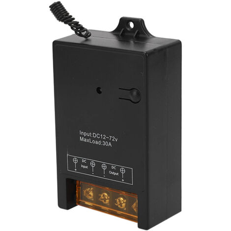 Interrupteur sans fil 433MHz pour voiture, relais 12V‑72V 30A, bobine en laiton, télécommande incluse