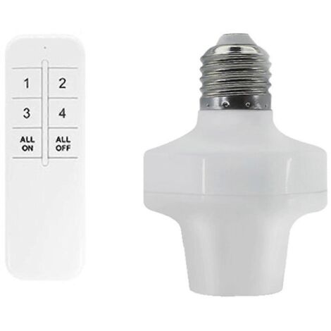 Interrupteur sans fil AC85-265V E26 E27 avec application et télécommande pour ampoule LED