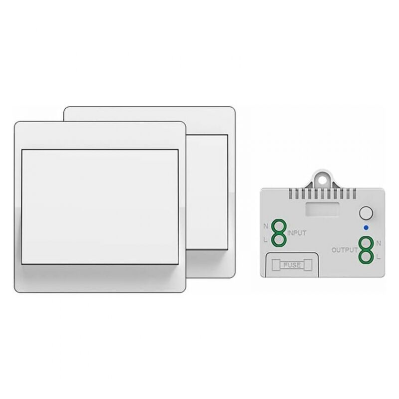 Interrupteur sans fil auto-alimenté, télécommande sans fil pour lumières et appareils électriques, étanche et sûr, peut être installé directement (1