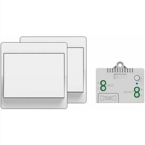 Interrupteur sans fil auto-alimenté, télécommande sans fil pour lumières et appareils électriques, étanche et sûr, peut être installé directement (1 To 2)