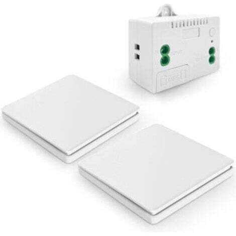 Interrupteur sans fil autoalimenté, sans pile, télécommande sans fil pour les lumières et appareils électriques, étanche et sûr, pouvant être installé directement dans une salle de bain--