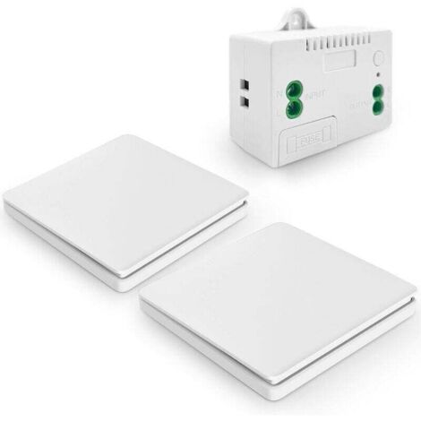 Interrupteur sans fil autoalimenté, sans pile, télécommande sans fil pour les lumières et appareils électriques, étanche et sûr, pouvant être installé directement dans une salle de bain--