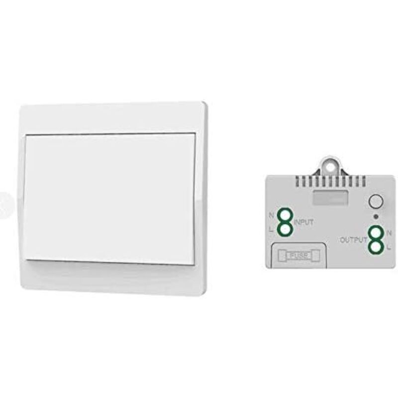 Interrupteur sans fil autoalimenté, sans pile, télécommande sans fil pour les lumières et appareils électriques, étanche et sûr, pouvant être