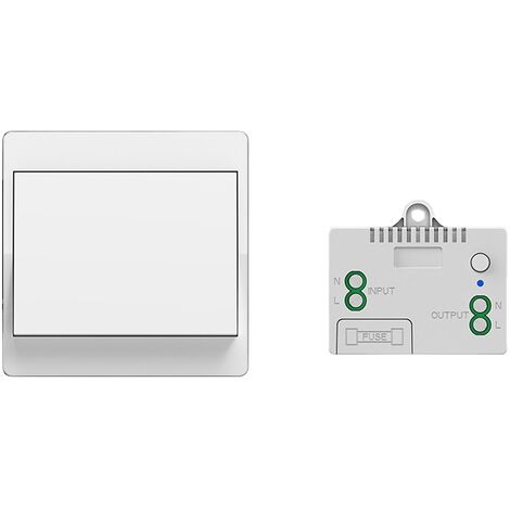 Interrupteur sans fil autoalimenté, sans pile, télécommande sans fil pour les lumières et appareils électriques, étanche et sûr, pouvant être installé directement dans une salle de bain, etc. (1 To 1)