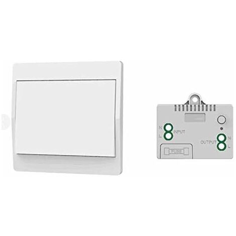 Interrupteur sans fil autoalimenté, sans pile, télécommande sans fil pour les lumières et appareils électriques, étanche et sûr, pouvant être installé directement dans une salle de bain, etc. (1 To 1)