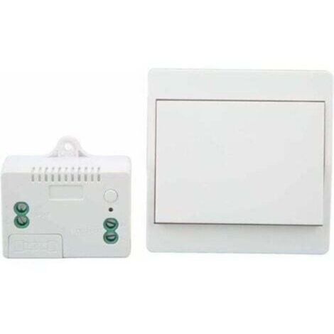 Interrupteur sans fil autoalimenté, sans pile, télécommande sans fil pour les lumières et appareils électriques, étanche et sûr, pouvant être installé directement dans une salle de bain, etc. (1 To 1)