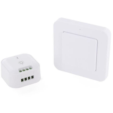 Interrupteur sans fil + Module éclairage On/Off - DIO CONNECTED HOME - 54736 - Blanc - 1000 W