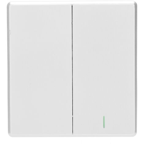 Interrupteur sans fil mural double commande argenté TDL‑9987‑2 pour éclairage intérieur