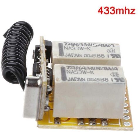 Interrupteur sans fil RF 433 MHz 2 canaux, relais mini pour DC 3.7V-12V, télécommande instantanée