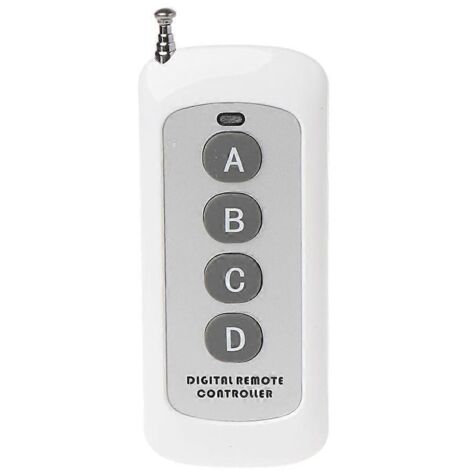Interrupteur sans Fil Télécommande 4 Canaux 433MHz Code Apprentissage Universel 1527