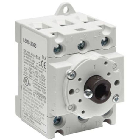 Interrupteur sectionneur 3P 63A fond d'armoire - Fixation rail DIN - IMO