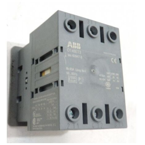 Interrupteur sectionneur 63A 3P 400V sans poignée de manuvre sur porte OT45ET3 (910265) ABB 1SCA022353R7050