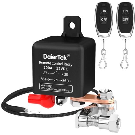 Interrupteur sectionneur de courant 12V 200A avec télécommande