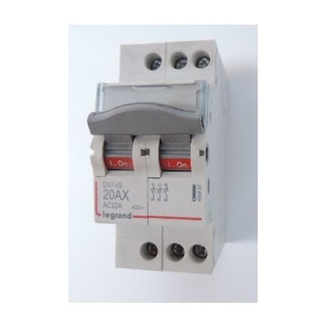 Interrupteur - sectionneur DX³ - IS 3P 400V - 20A - 2 modules LEGRAND 406457