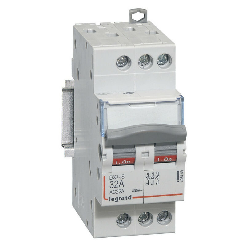 Interrupteur sectionneur dx is 3P 400V 32A 2 modules (406459)