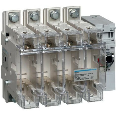 HHA161H, Disjoncteur Hager 4 pôles, 160A, pouvoir de coupure 25 kA,  montage DIN Rail