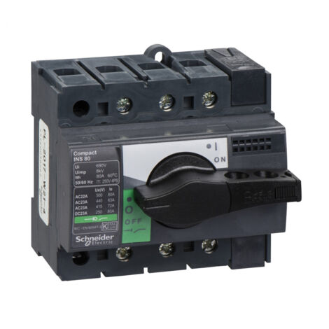 Interrupteur-sectionneur - Interpact INS80 - 3P - 80 A - 28904