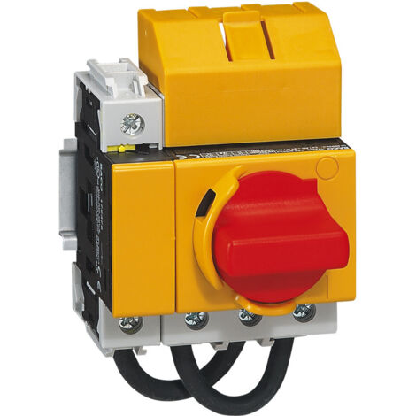 Interrupteur-sectionneur modulaire rotatif courant continu 600V pour application photovoltaïque 25A 4 modules LEGRAND 414262