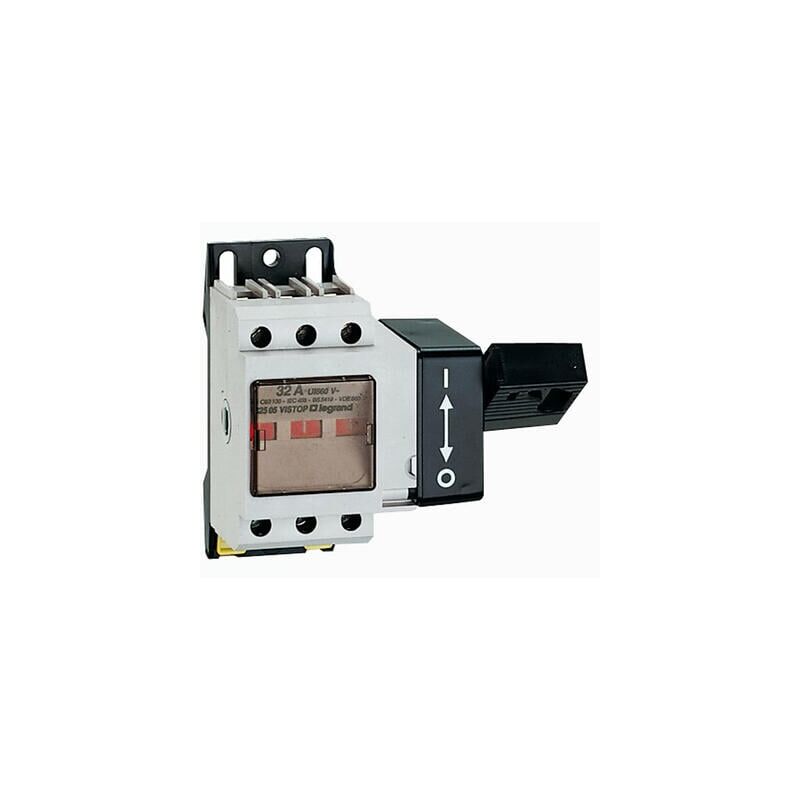 Interrupteur-sectionneur Vistop 32A - 3P avec commande latérale droite et poignée noire - 022505 Legrand