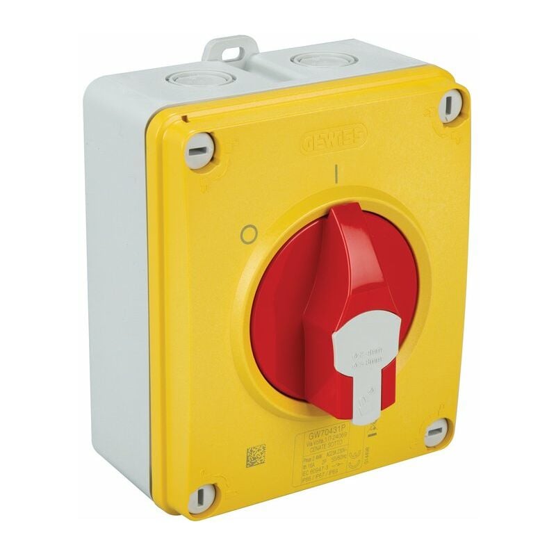 Interrupteur sectionneur hp urgence 16A 2P